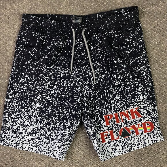 Pink Floyd Board Shorts Mens Medium Swim Trunks Dark Side Of The Moon Mesh Lined - Picture 1 of 11